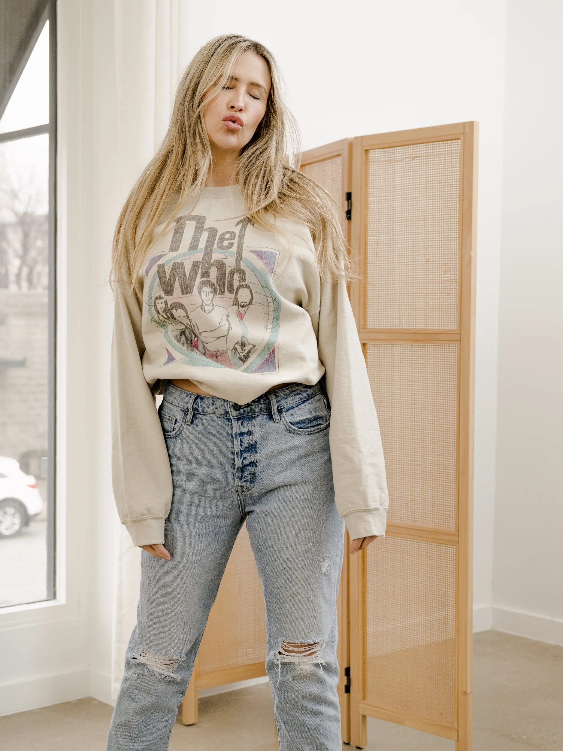 The Who Pastels Sand Thrifted Sweatshirt