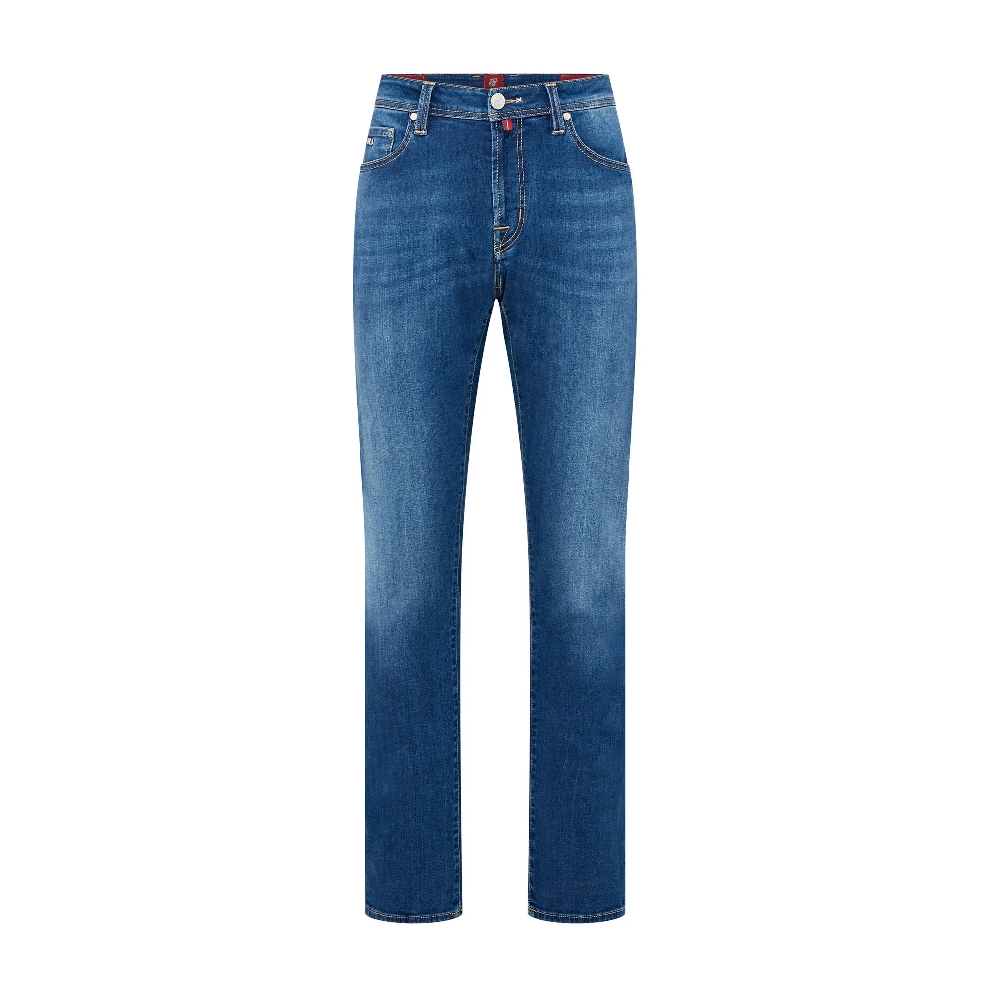 Tramarossa Leonardo Super Stretch 6 Month Yellow Badge Denim Jeans (Blue)