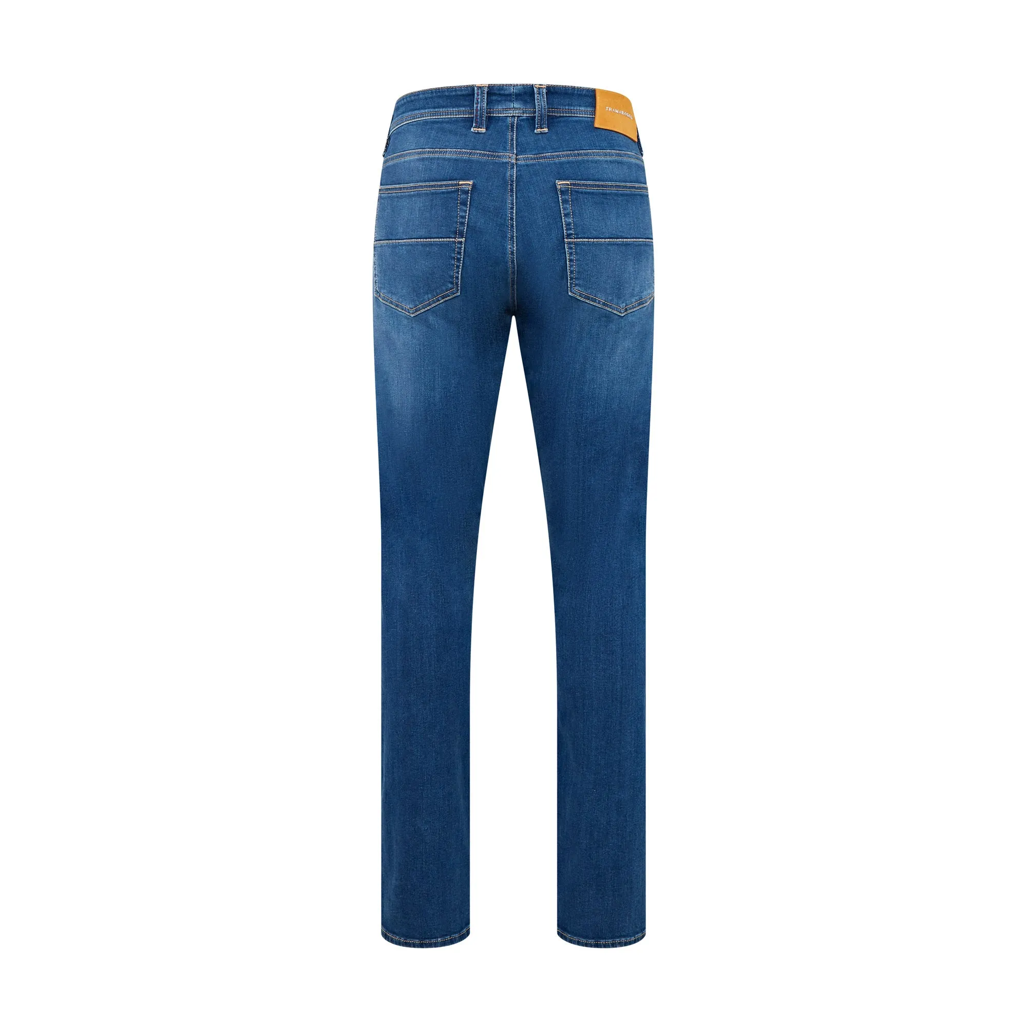 Tramarossa Leonardo Super Stretch 6 Month Yellow Badge Denim Jeans (Blue)