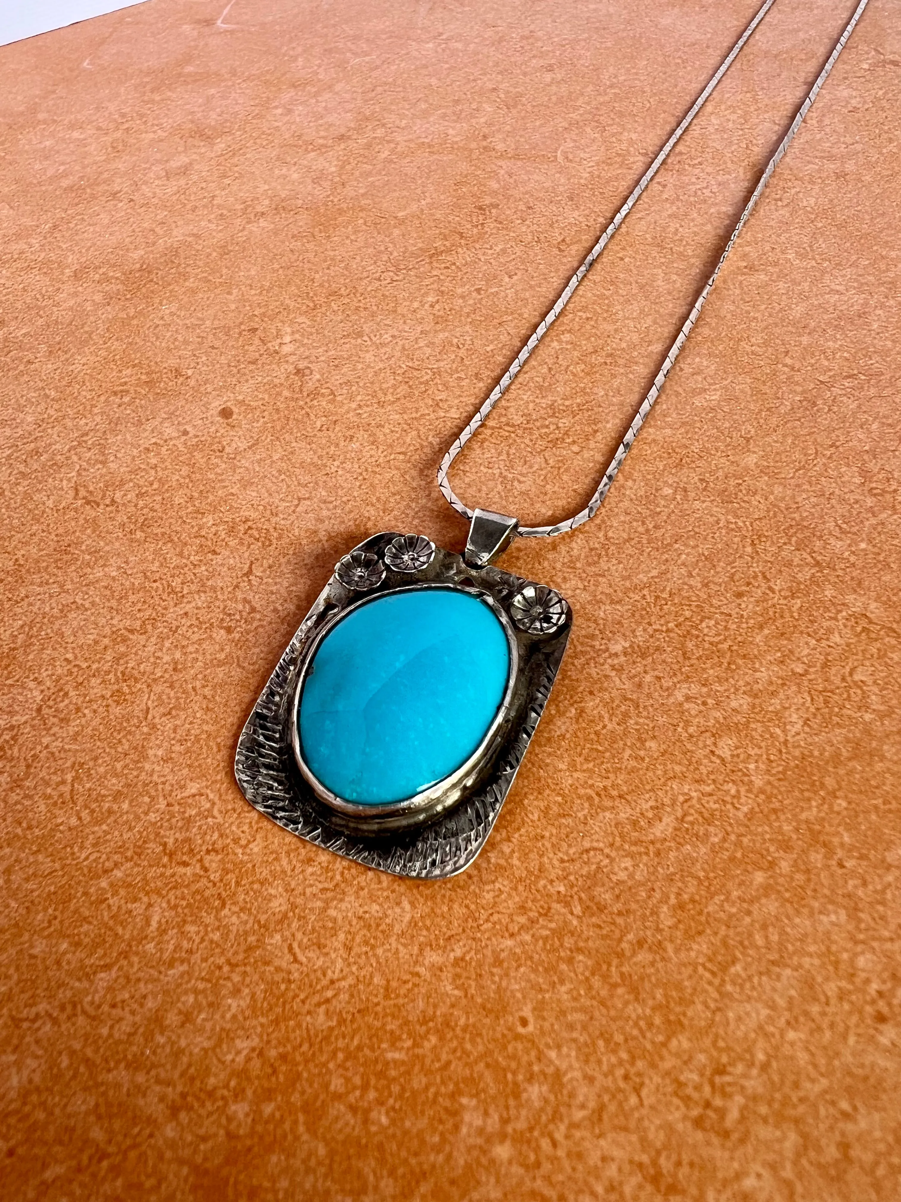 Turquoise Navajo Pendant Necklace