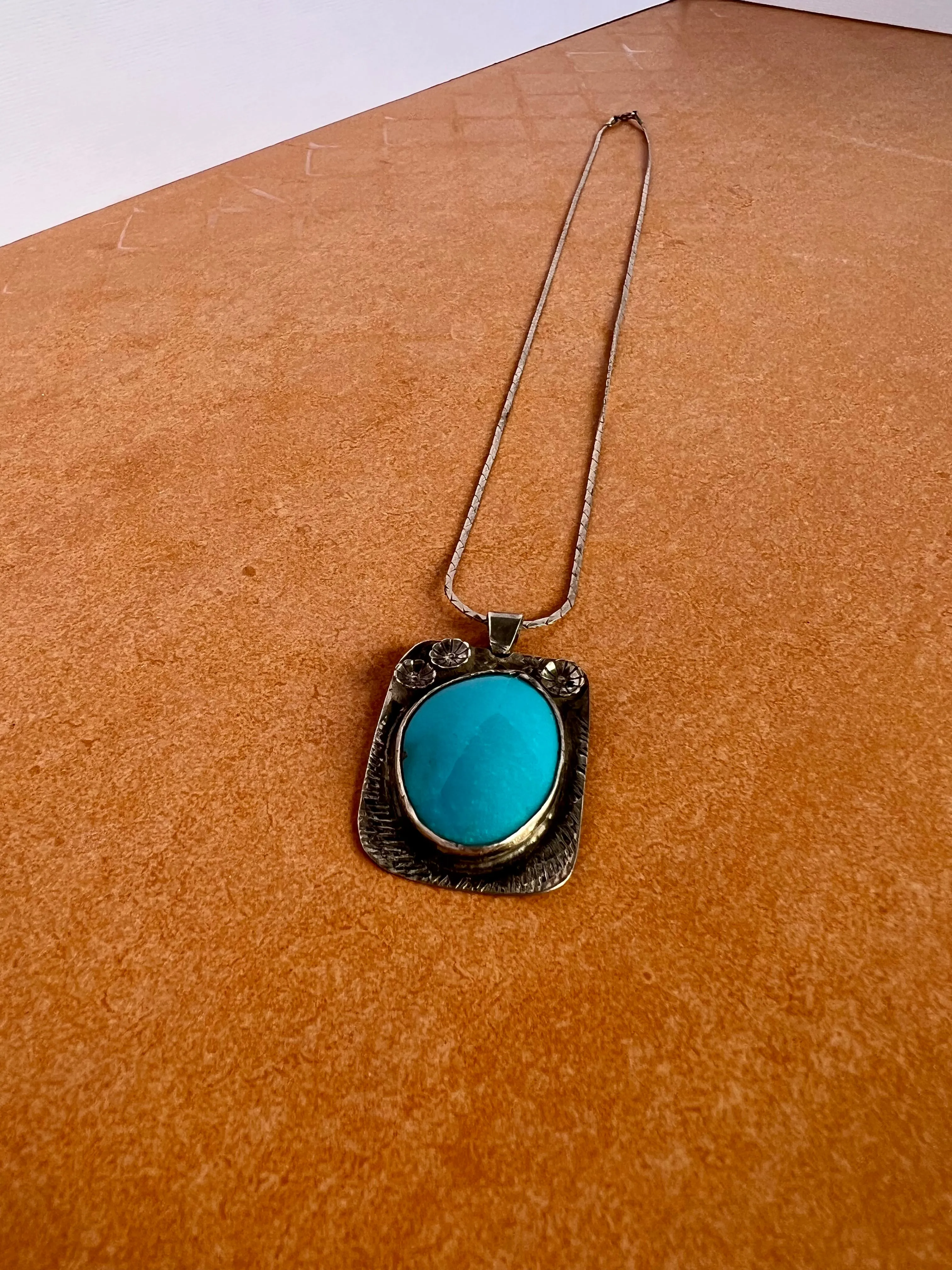 Turquoise Navajo Pendant Necklace