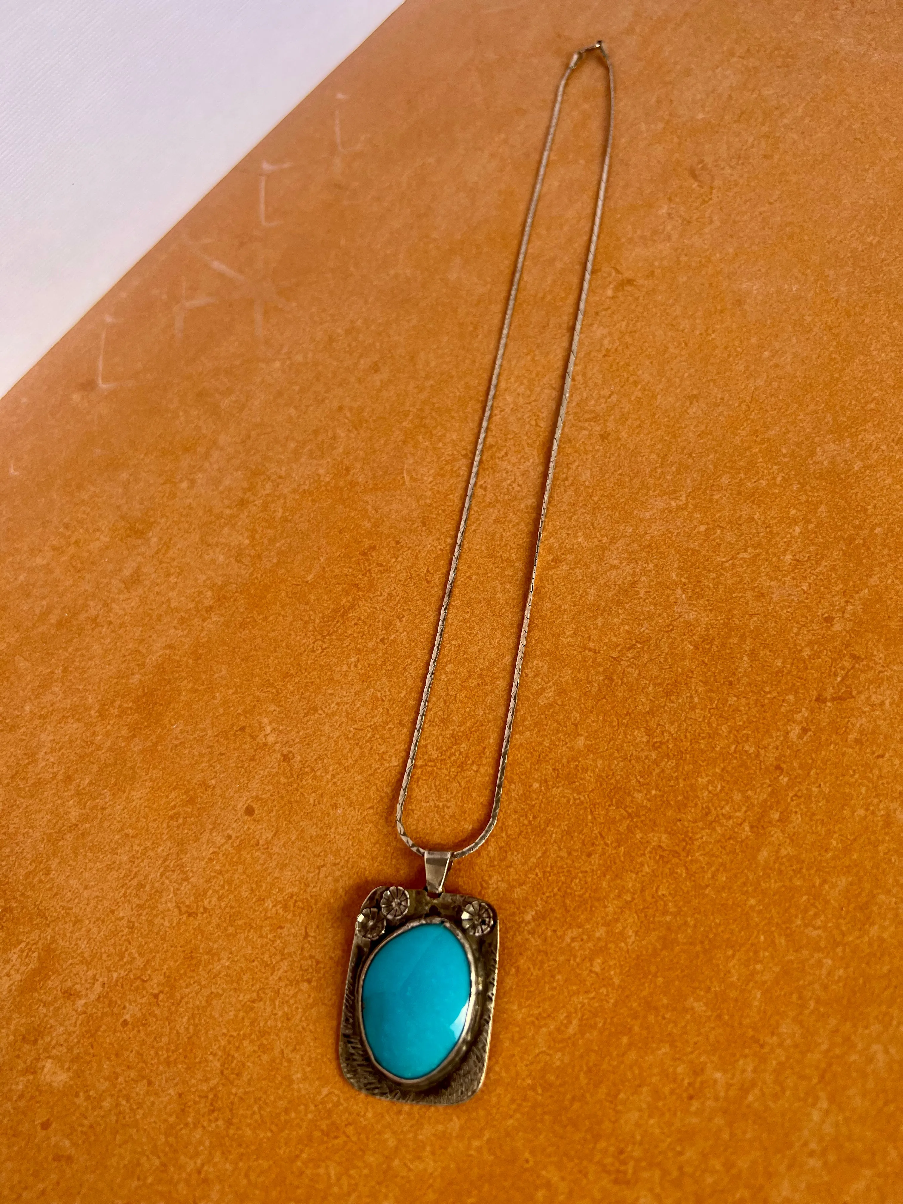 Turquoise Navajo Pendant Necklace