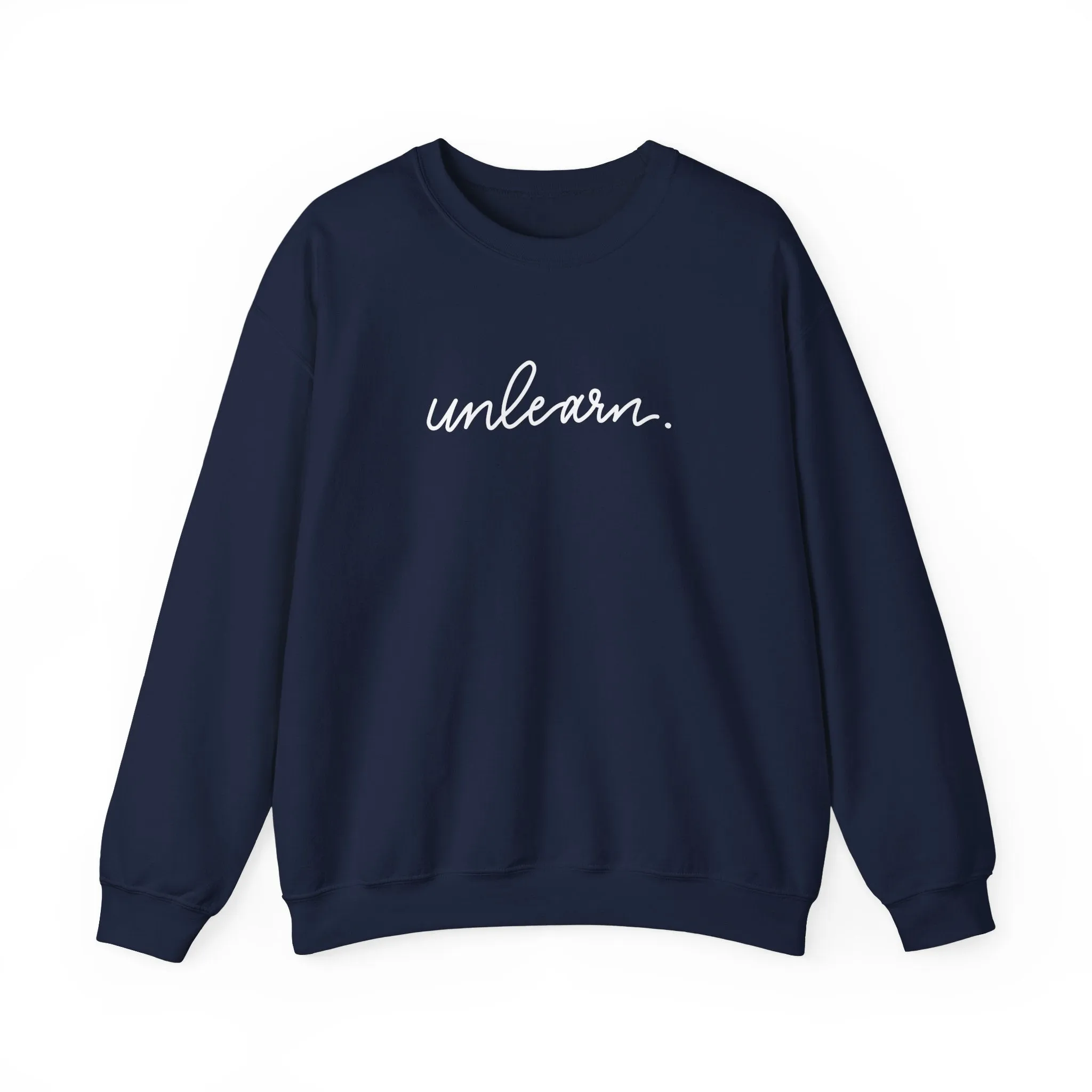 unlearn. logo script - Relaxed Fit Crewneck Sweatshirt