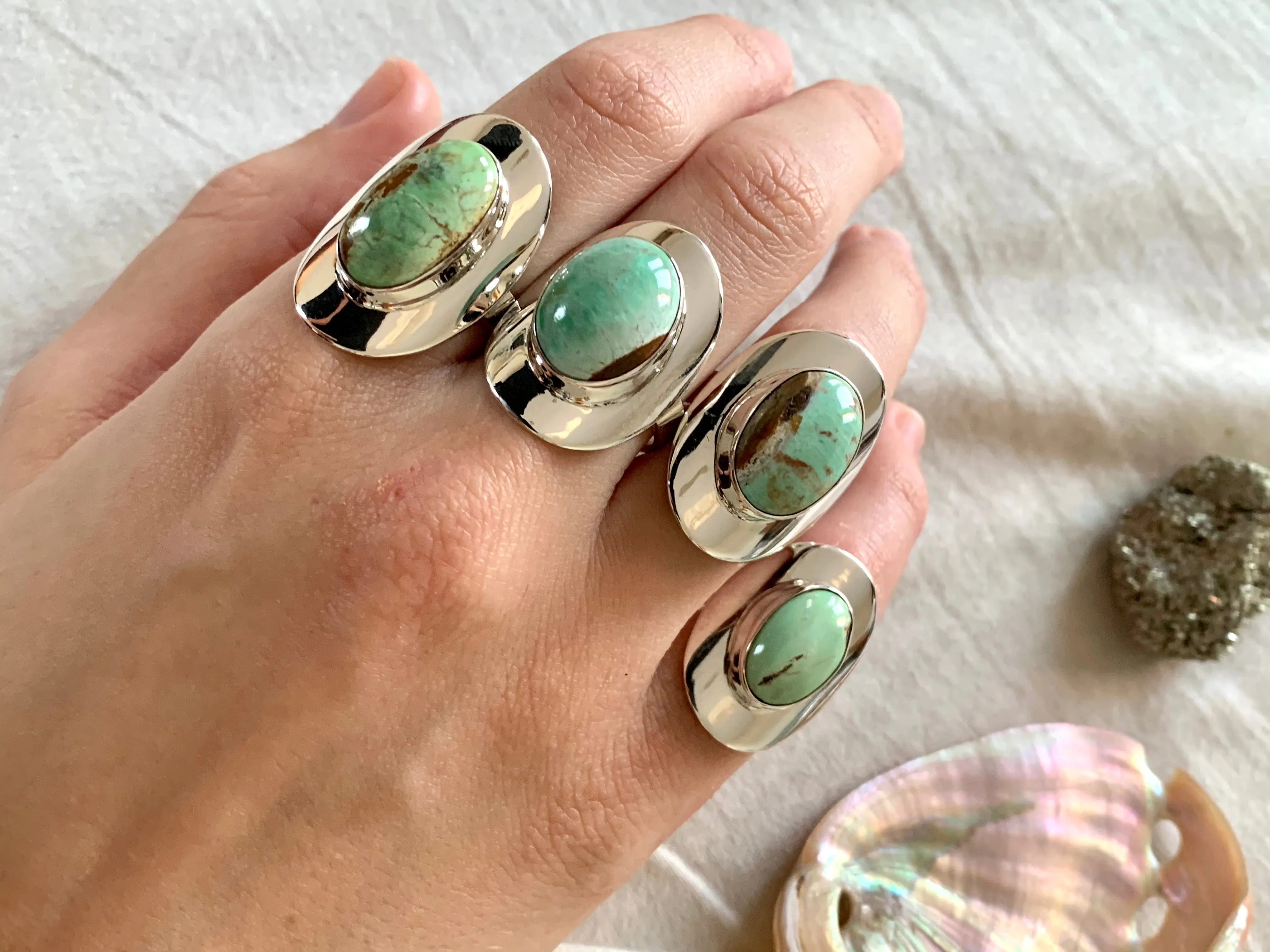 Variscite Medea Rings - Medium Oval (One of a kind)