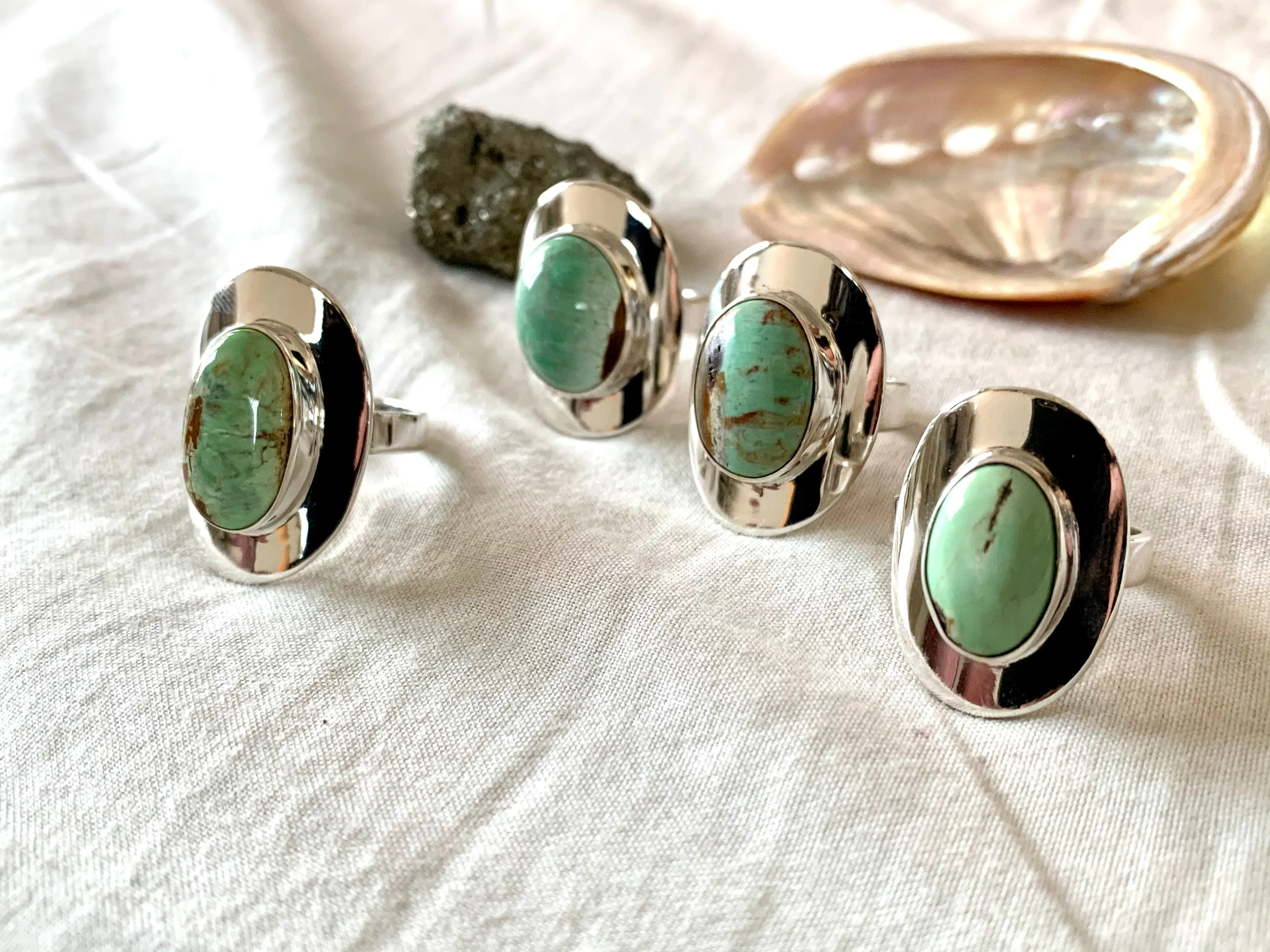 Variscite Medea Rings - Medium Oval (One of a kind)