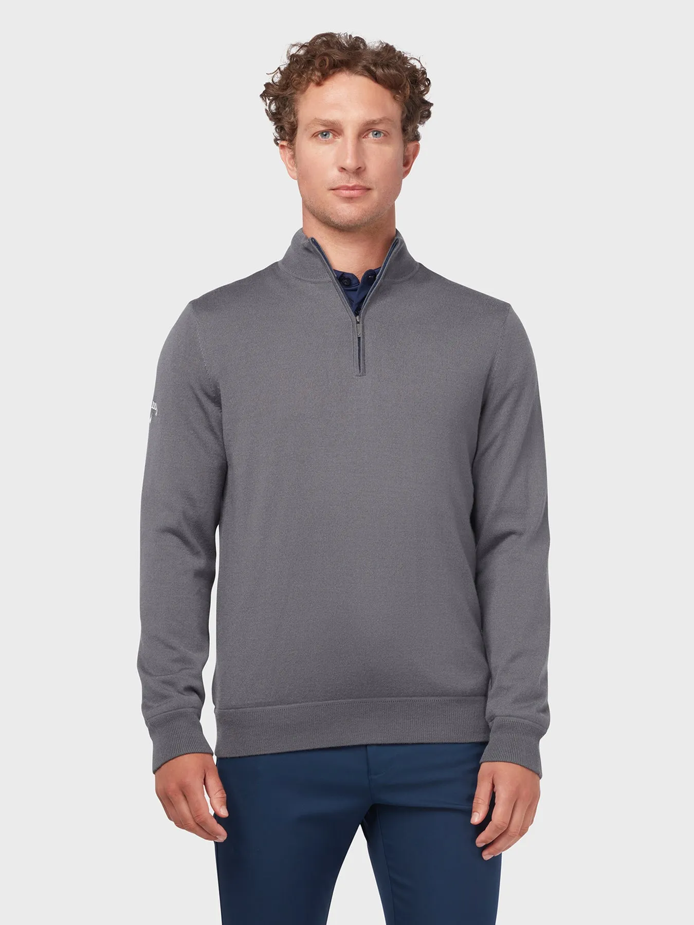 Windstopper Quarter Zipped Sweater In Quiet Shade