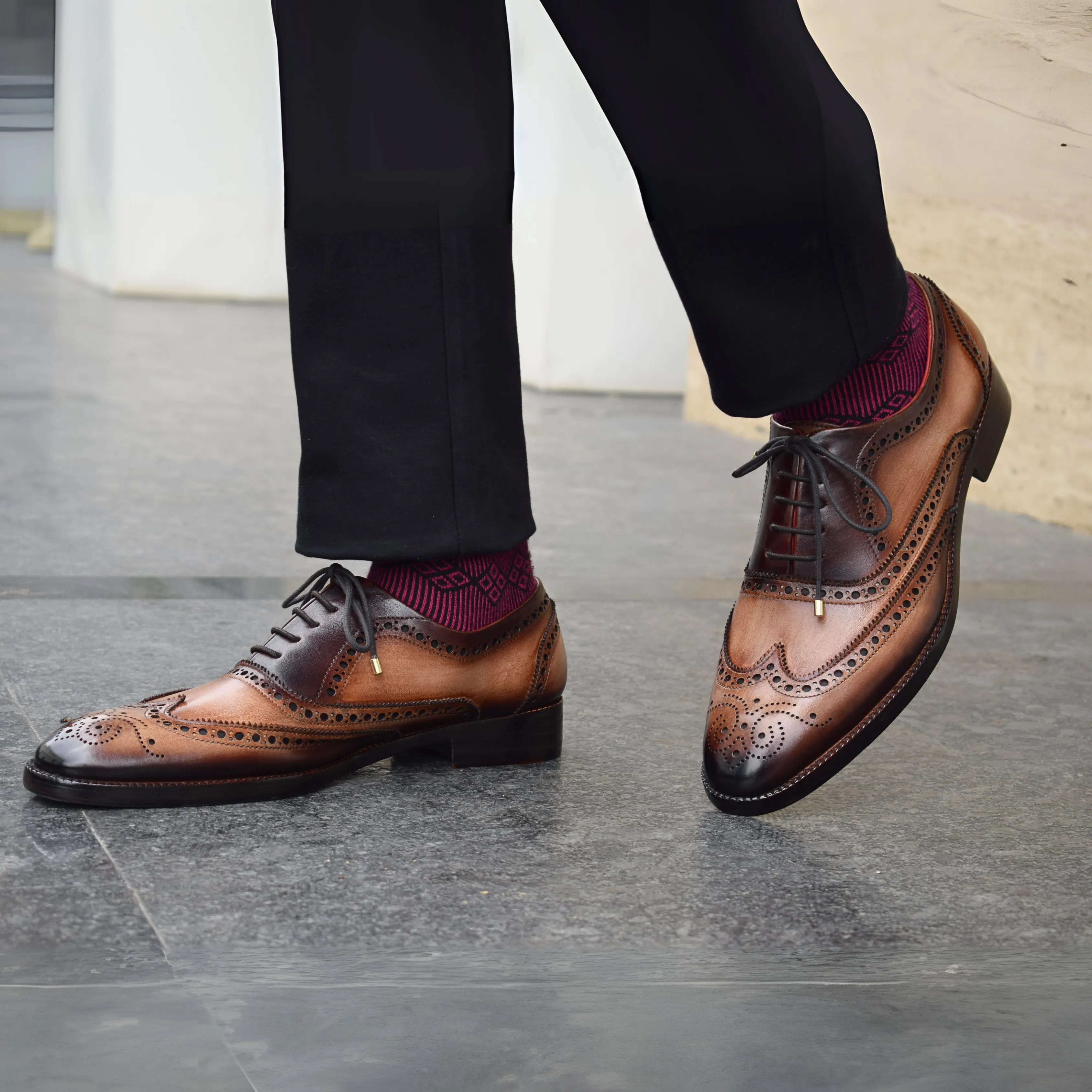 Wingtip Brogue Oxford- Brown