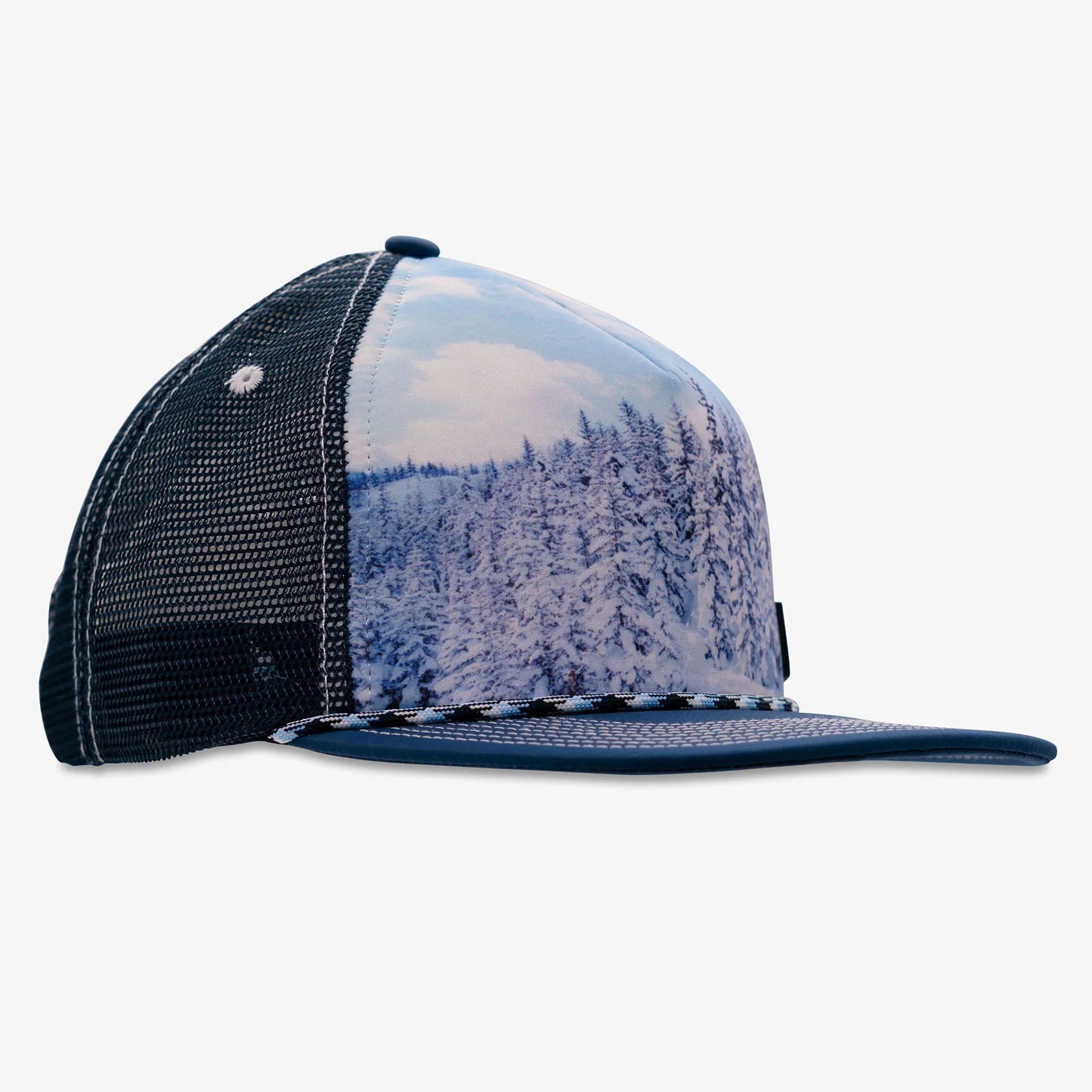 Winter Forest Foam Rope Snapback Hat